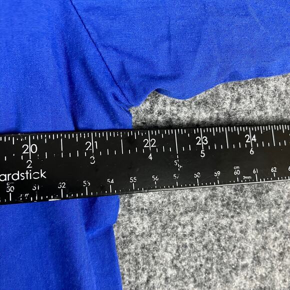 Plains Western Wear Shirt Mens Medium Blue Solid Pearl Snap Short Sleeve - Picture 5 of 7